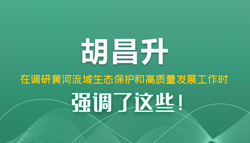 圖解|胡昌升在調(diào)研黃河流域生態(tài)保護和高質(zhì)量發(fā)展工作時強調(diào)了這些！