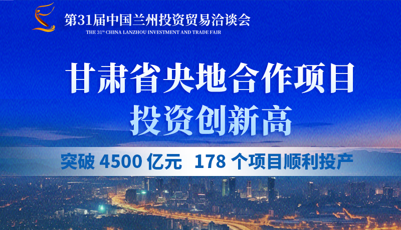 甘肅省央地合作項目投資創(chuàng)新高：突破 4500 億元，178個項目順利投產(chǎn)