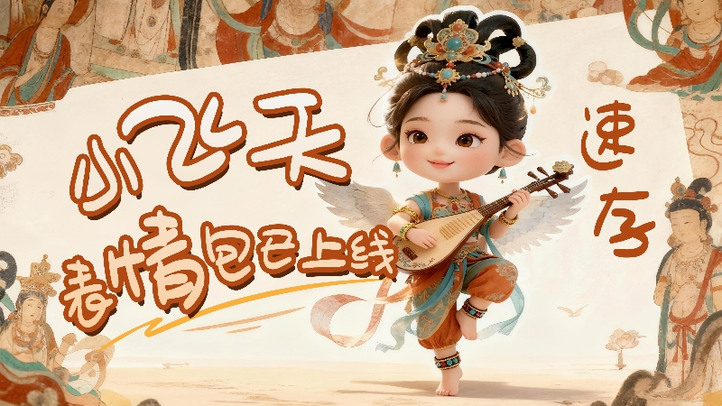 【何以中國·壁畫里的中國】小飛天表情包已上線，速存！