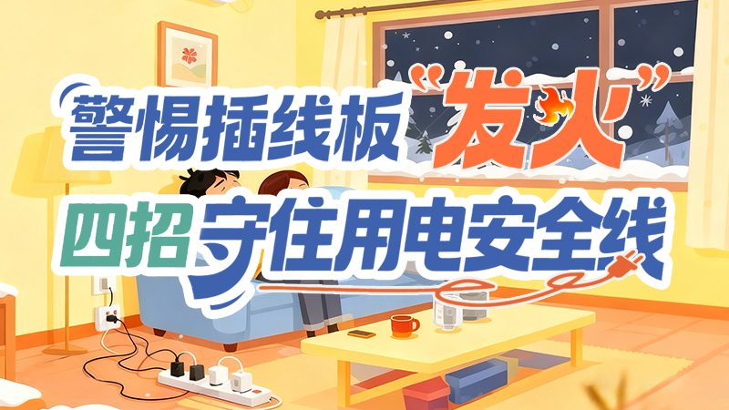 長圖|警惕插線板“發(fā)火”！四招守住用電安全線